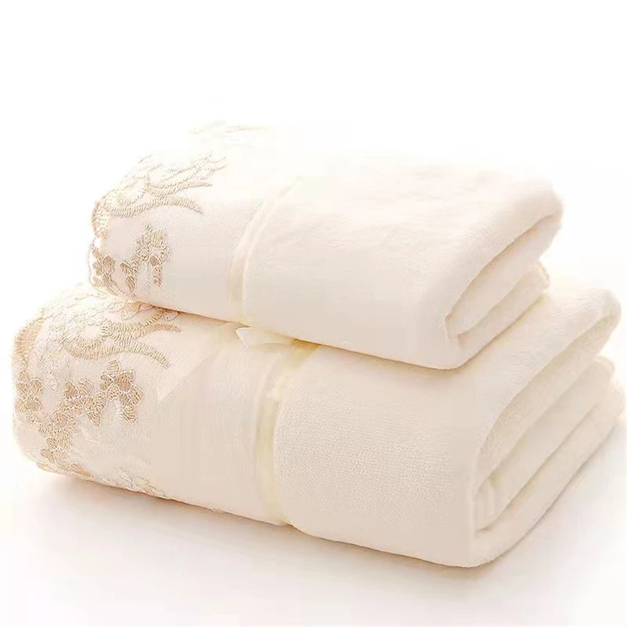 Embroidered Towel Set • Quick Drying Microfiber Towels