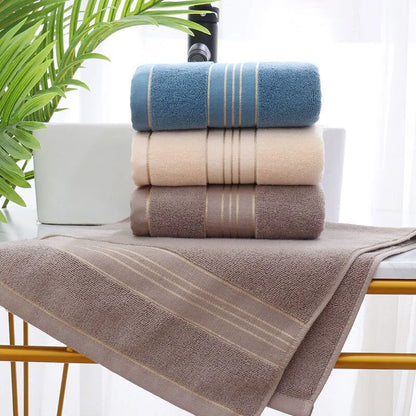 Double Bath Towel Set • Cotton Golden Silk