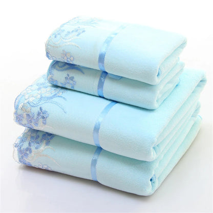 Embroidered Towel Set • Quick Drying Microfiber Towels