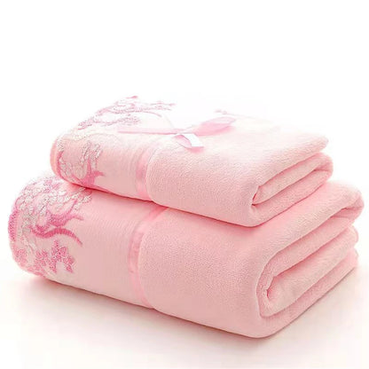 Embroidered Towel Set • Quick Drying Microfiber Towels