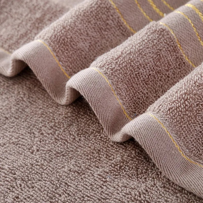 Double Bath Towel Set • Cotton Golden Silk