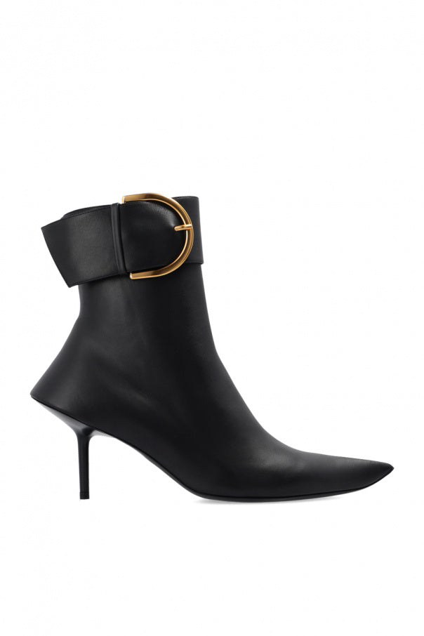 Thin Heel Pointed Toe Boots • Genuine Leather