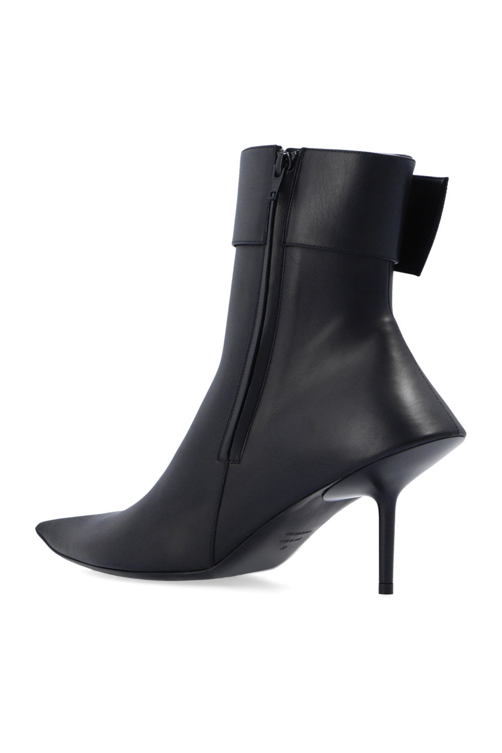 Thin Heel Pointed Toe Boots • Genuine Leather