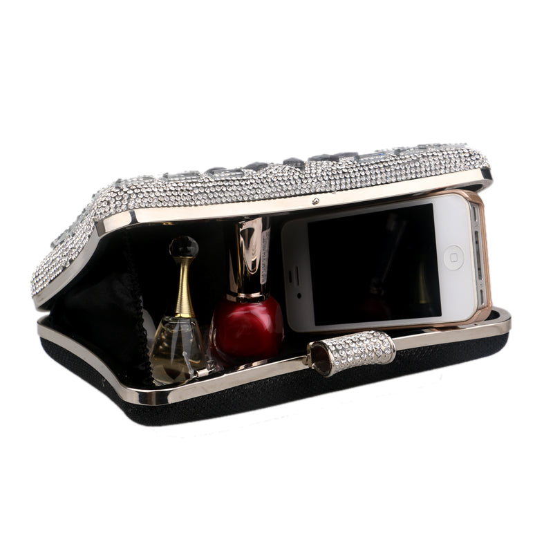 Shoulder Chain Evening Bag • Acrylic Diamond Clutch