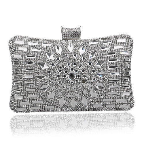 Shoulder Chain Evening Bag • Acrylic Diamond Clutch