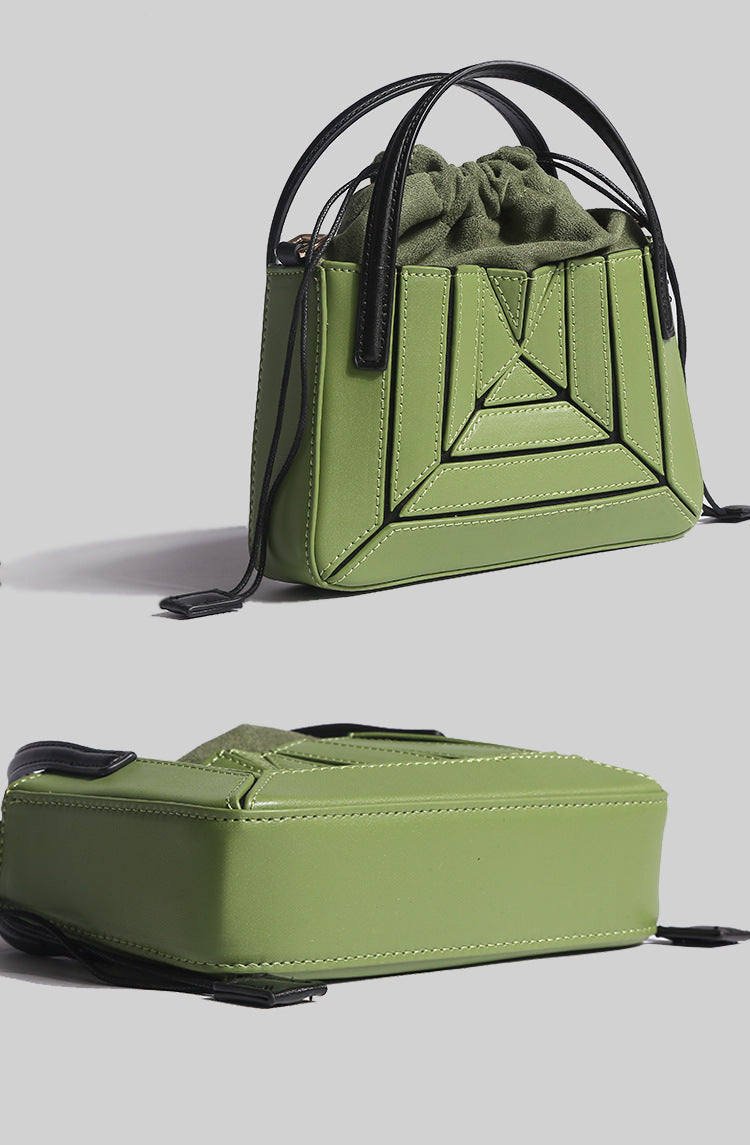 Geometric Grid Handbag • Trendy Mini Cross Body Bag