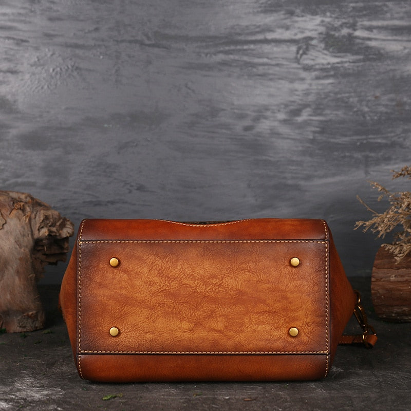 Retro Messenger Bag • Handmade Genuine Leather • Elegant Luxury Handbag