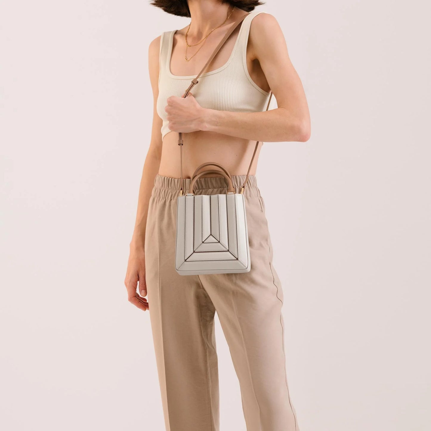 Gradient Grid Crossbody Bag • PU Leather Bag